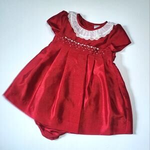 Edgehill Collection Red Taffetta Dress